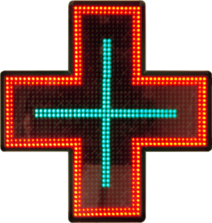 светодиодный аптечный крест